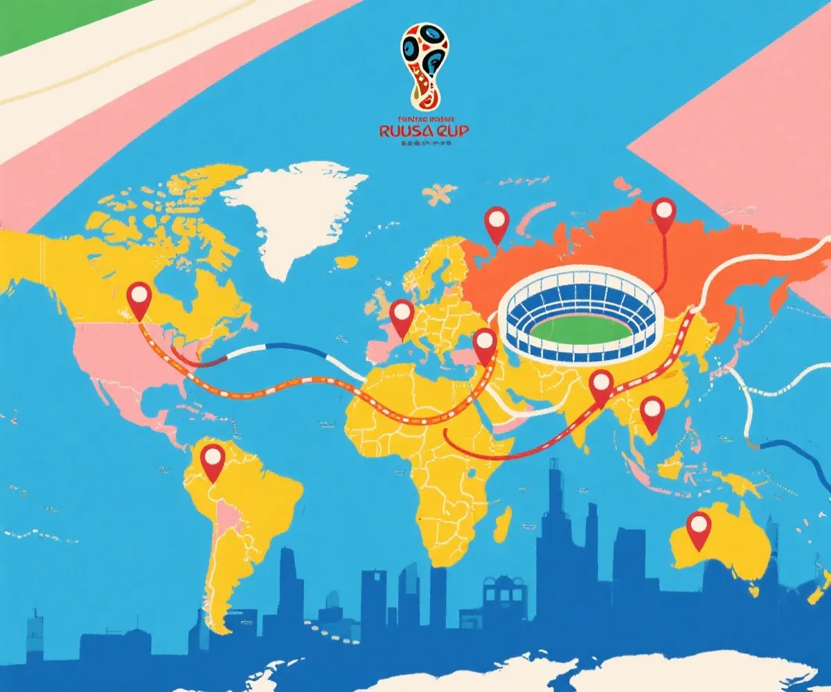 举办城市与比赛场馆分布示意图